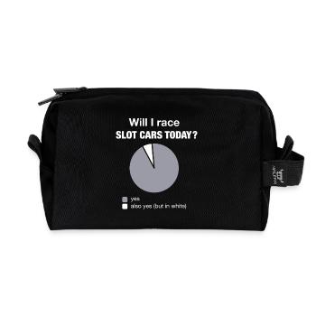 Slotcar Slot Racing Car Cool Driving Today - Recycled Toiletry Zip Bag - black - Front