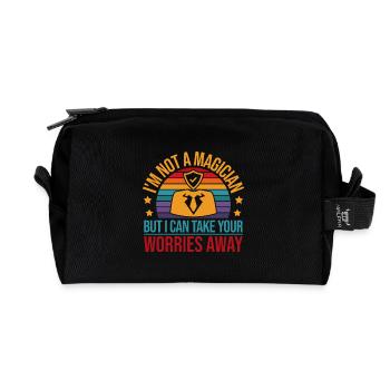 Agent d’assurance pour enlever les soucis drôles d’assurance - Trousse de toilette en tissu recyclé - noir - Devant