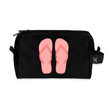 Bubblegum-rosa Flip-Flop-Kunst - Recycelte Kulturtasche - Schwarz - Vorne