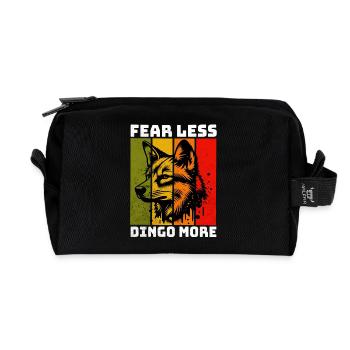 Dingo Australian Wild Dog - Recycled Toiletry Zip Bag - black - Front