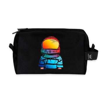Astronauten-Traum Geschenk für Kinder - Recycelte Kulturtasche - Schwarz - Vorne