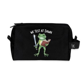 Dawn Frog Knight - Recycled Toiletry Zip Bag - black - Front
