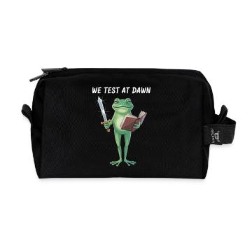 Dawn Quest Frog - Recycled Toiletry Zip Bag - black - Front