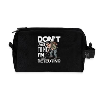 Don't Approach I Probe Metal Detector - Recycled Toiletry Zip Bag - black - Front