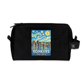 Yonkers, New York - Recycled Toiletry Zip Bag - black - Front