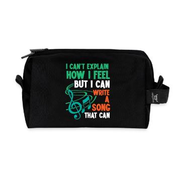 Singer Music Teacher Music Singer Choir - Recycled Toiletry Zip Bag - black - Front