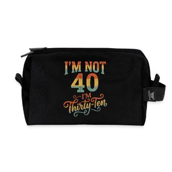 Ich Bin Nicht 40, Ich Habe 30. Geburtstag - Recycelte Kulturtasche - Schwarz - Vorne