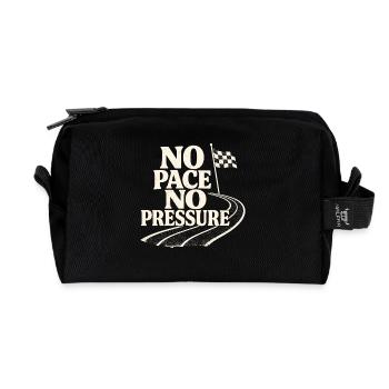 No Pace No Pressure - Recycelte Kulturtasche - Schwarz - Vorne