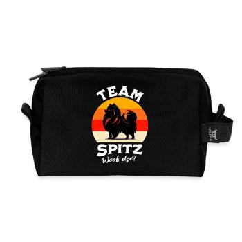 Team Spitz - Recycelte Kulturtasche - Schwarz - Vorne