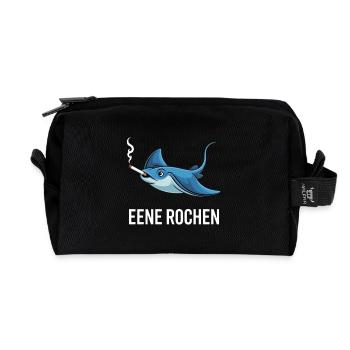 Eene Rochen Raucher Spruch Zigarette Kippe Rauchen - Recycelte Kulturtasche - Schwarz - Vorne