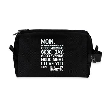 Moin Norddeutsch Gefuhlsmix Design - Recycelte Kulturtasche - Schwarz - Vorne