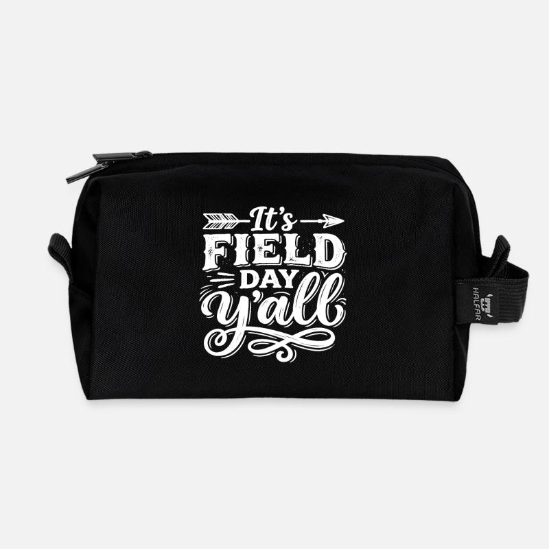 Its Field Day Y'all - Recycled Toiletry Zip Bag - black