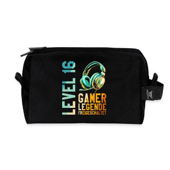 16. Geburtstag Junge Mädchen Gaming Level 16 Jahre - Recycelte Kulturtasche - Schwarz - Vorne