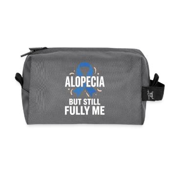 Sensibilisation à l’alopécie Perte de cheveux à l’alopécie areata - Trousse de toilette en tissu recyclé - anthracite - Devant