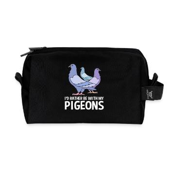 Pigeons Pigeon - Recycled Toiletry Zip Bag - black - Front
