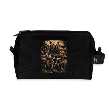 Veterans Day for Democrats - Recycled Toiletry Zip Bag - black - Front