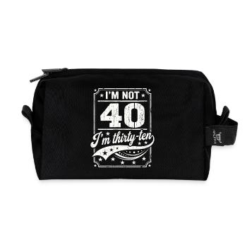 Ich Bin Nicht 40, Ich Habe 30. Geburtstag - Recycelte Kulturtasche - Schwarz - Vorne