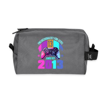 13th Birthday Young Girls - Recycled Toiletry Zip Bag - anthracite - Front
