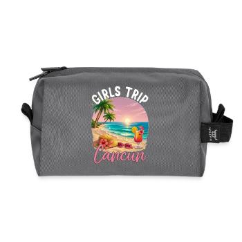 Girls Trip Cancun - Recycelte Kulturtasche - Anthrazit - Vorne