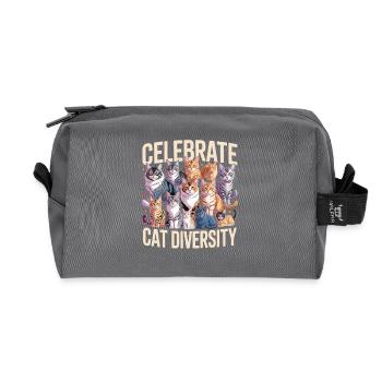 Celebrate Cat Diversity Katzenliebhaber - Recycelte Kulturtasche - Anthrazit - Vorne