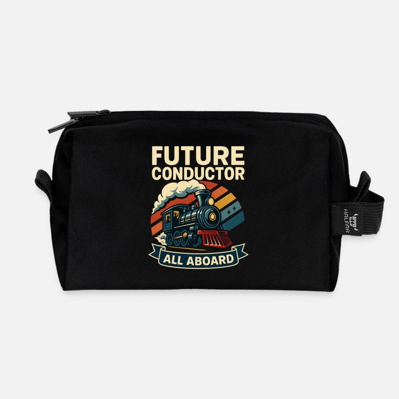 Zukünftiger Schaffnerzug - Recycelte Kulturtasche - Schwarz