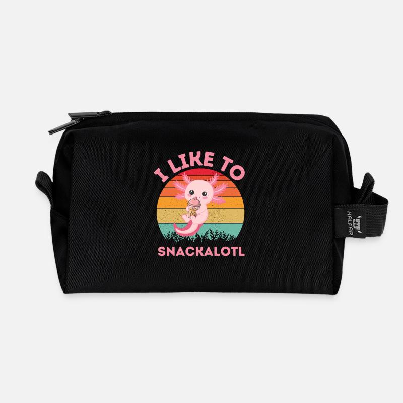 Snackalot Kawaii Bubble Tea - Recycelte Kulturtasche - Schwarz