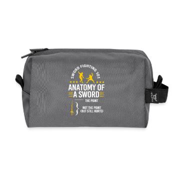 fencing - Recycled Toiletry Zip Bag - anthracite - Front