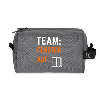 Fenster Auf Fraktion - Recycelte Kulturtasche - Anthrazit - Vorne