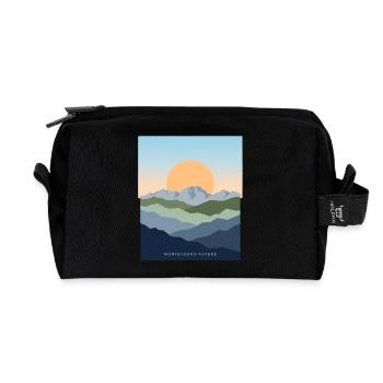 Voyage au Monténégro Balkans Côte adriatique Montagnes - Trousse de toilette en tissu recyclé - noir - Devant