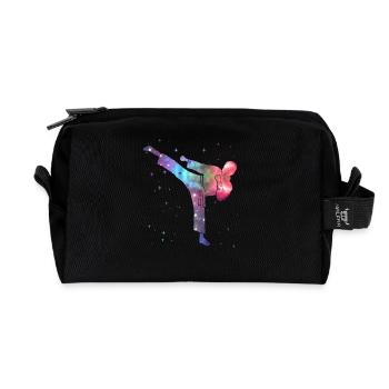Taekwondo Arts martiaux Espace Enfants Karaté Garçons - Trousse de toilette en tissu recyclé - noir - Devant