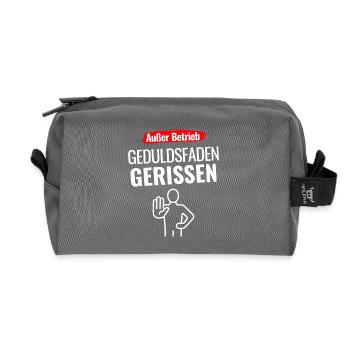 Außer Betrieb Geduldsfaden gerissen - Recycelte Kulturtasche - Anthrazit - Vorne