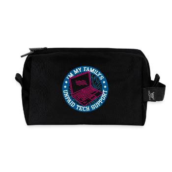 Familien Tech Support Laptop - Recycelte Kulturtasche - Schwarz - Vorne