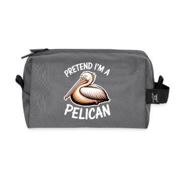 Pelicans Sayings Birds Funny Pelicans Gift - Recycled Toiletry Zip Bag - anthracite - Front