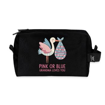 Révélation du sexe : Rose ou bleu Mamie t’aime, bébé - Trousse de toilette en tissu recyclé - noir - Devant