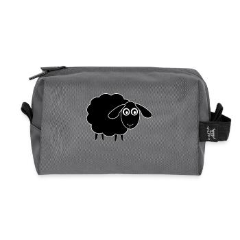Mouton noir - Trousse de toilette en tissu recyclé - anthracite - Devant