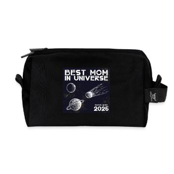 Beste Mama Best Mom Mother Mutter Muttertag - Recycelte Kulturtasche - Schwarz - Vorne
