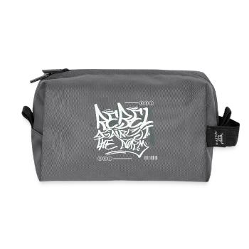 Streetwear Urban Graffiti - Recycled Toiletry Zip Bag - anthracite - Front