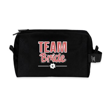 Team Bride - Recycelte Kulturtasche - Schwarz - Vorne