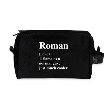 Roman Définition Cool Nom Dire Cadeau - Trousse de toilette en tissu recyclé - noir - Devant