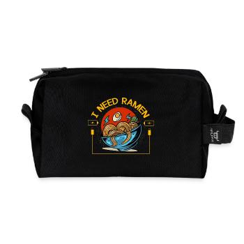 Ich brauche Ramen - Recycelte Kulturtasche - Schwarz - Vorne