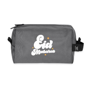 Eid Mubarak - Recycled Toiletry Zip Bag - anthracite - Front