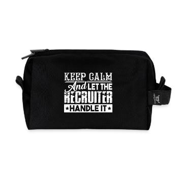 Recruiter Let The Recruiter Handle It - Recycled Toiletry Zip Bag - black - Front