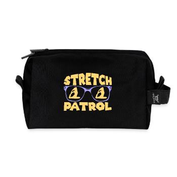 Yoga Stretch Patrol Funny Yoga - Trousse de toilette en tissu recyclé - noir - Devant