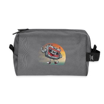 Cassette - Trousse de toilette en tissu recyclé - anthracite - Devant