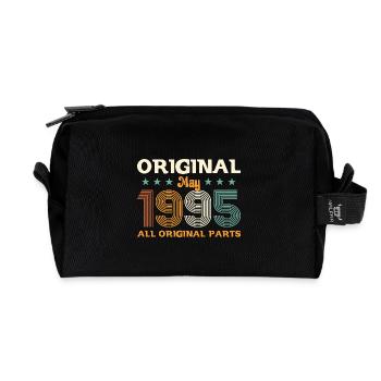 30ème anniversaire cadeau mari Original mai 1995 - Trousse de toilette en tissu recyclé - noir - Devant