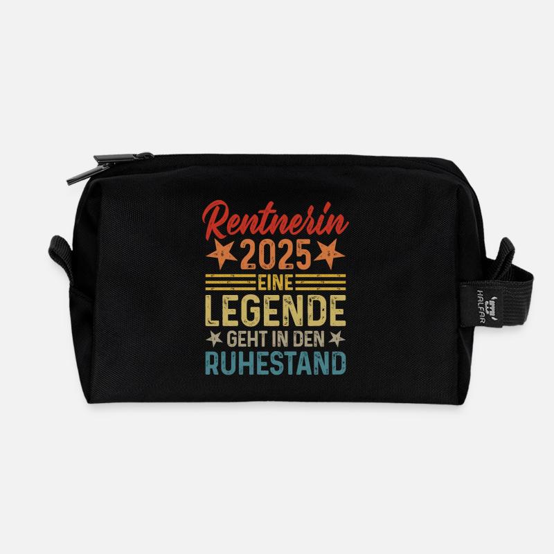 Rentnerin 2025 Eine Legende geht in den Ruhestand - Recycelte Kulturtasche - Schwarz