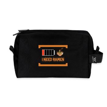 Ich brauche Ramen - Recycelte Kulturtasche - Schwarz - Vorne