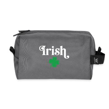 Irish - Recycled Toiletry Zip Bag - anthracite - Front