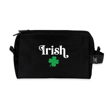 Irish - Recycled Toiletry Zip Bag - black - Front