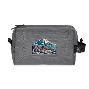 Berge - Recycelte Kulturtasche - Anthrazit - Vorne